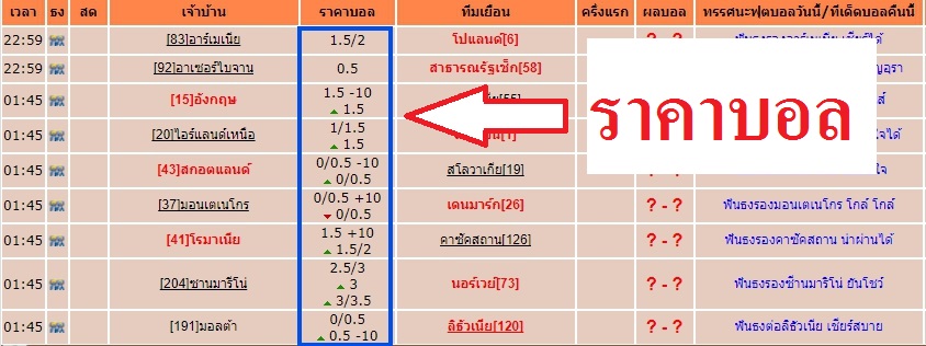 เว็บแทงบอล โต๊ะพนันบอล
